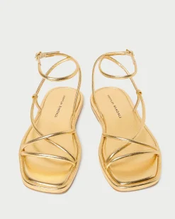 Noor Black Leather Flat Sandal
