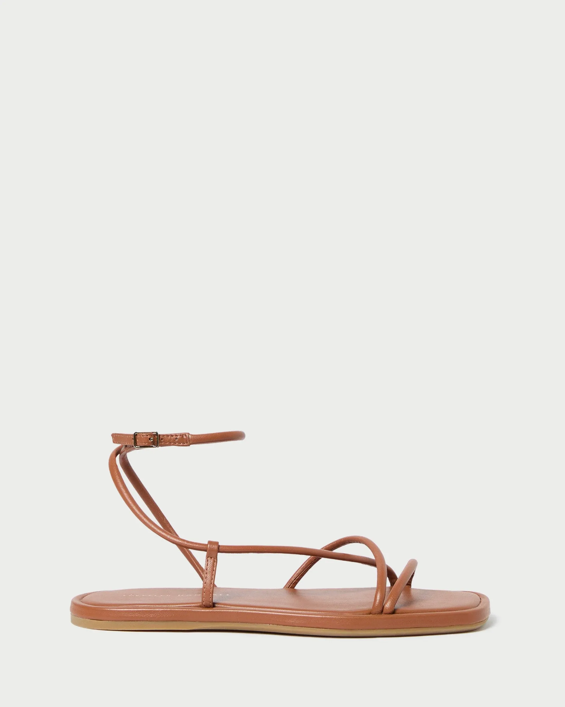 Noor Gold Leather Flat Sandal