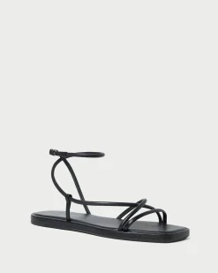 Noor Gold Leather Flat Sandal