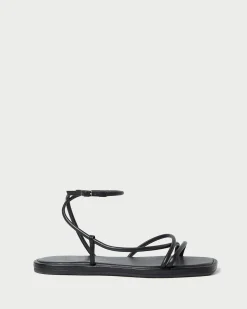 Noor Gold Leather Flat Sandal