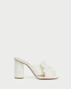 Penny Gold Pleated Bow Heel