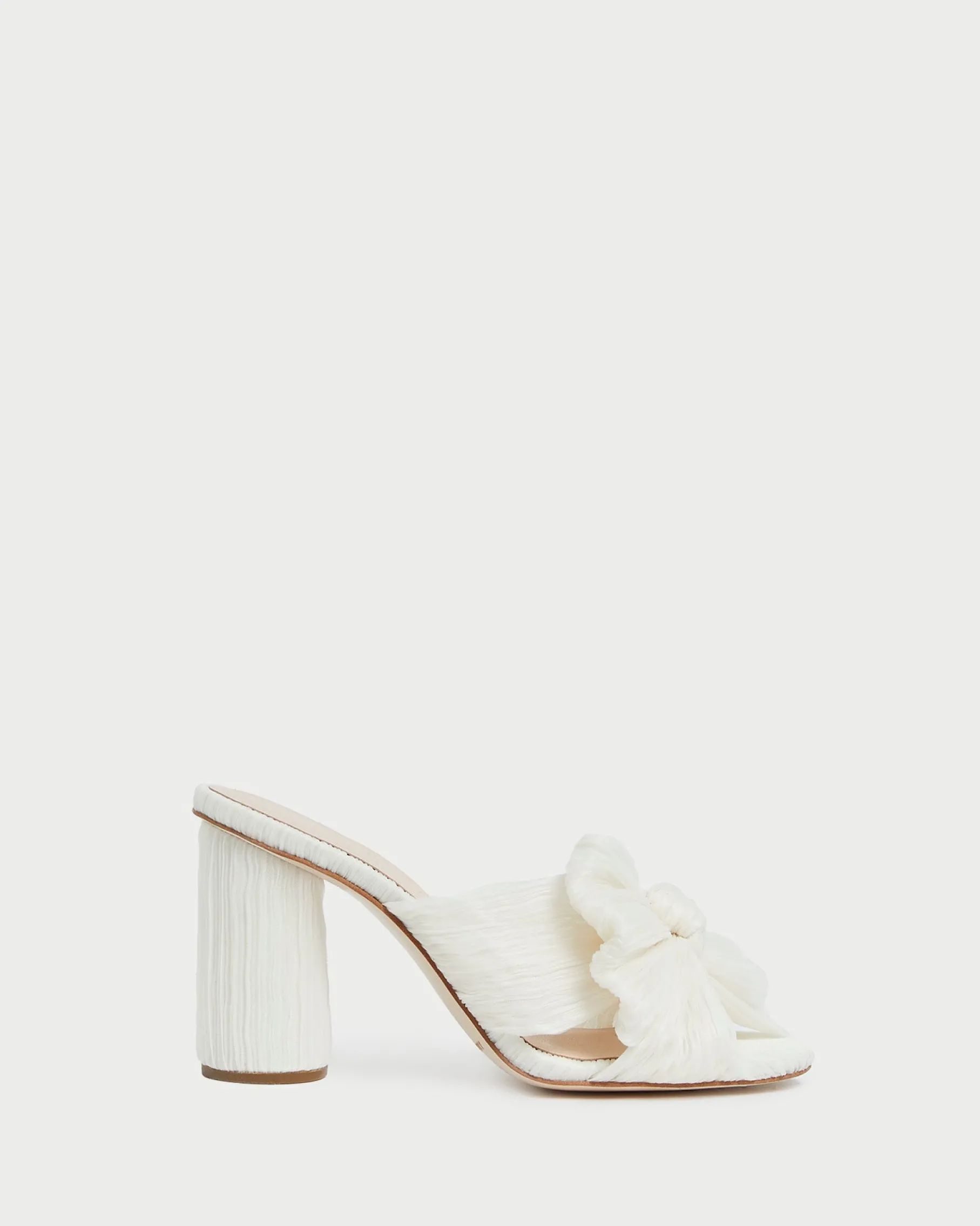 Penny Gold Pleated Bow Heel