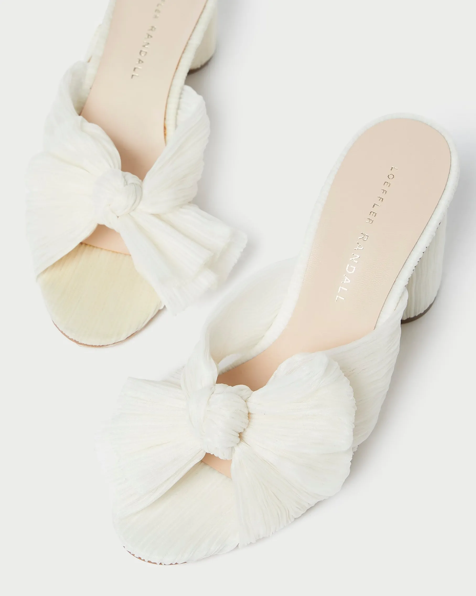 Penny Gold Pleated Bow Heel
