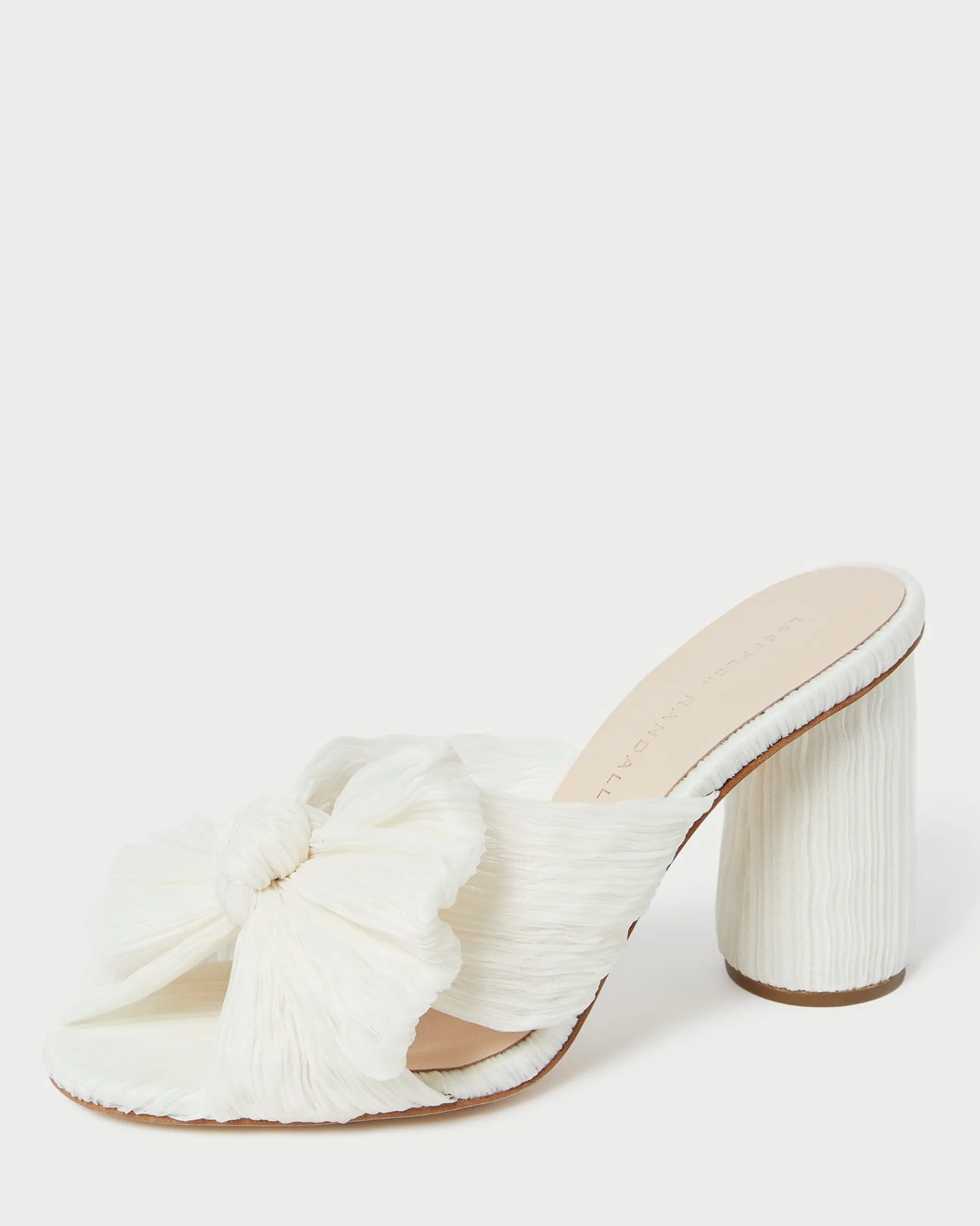 Penny Gold Pleated Bow Heel