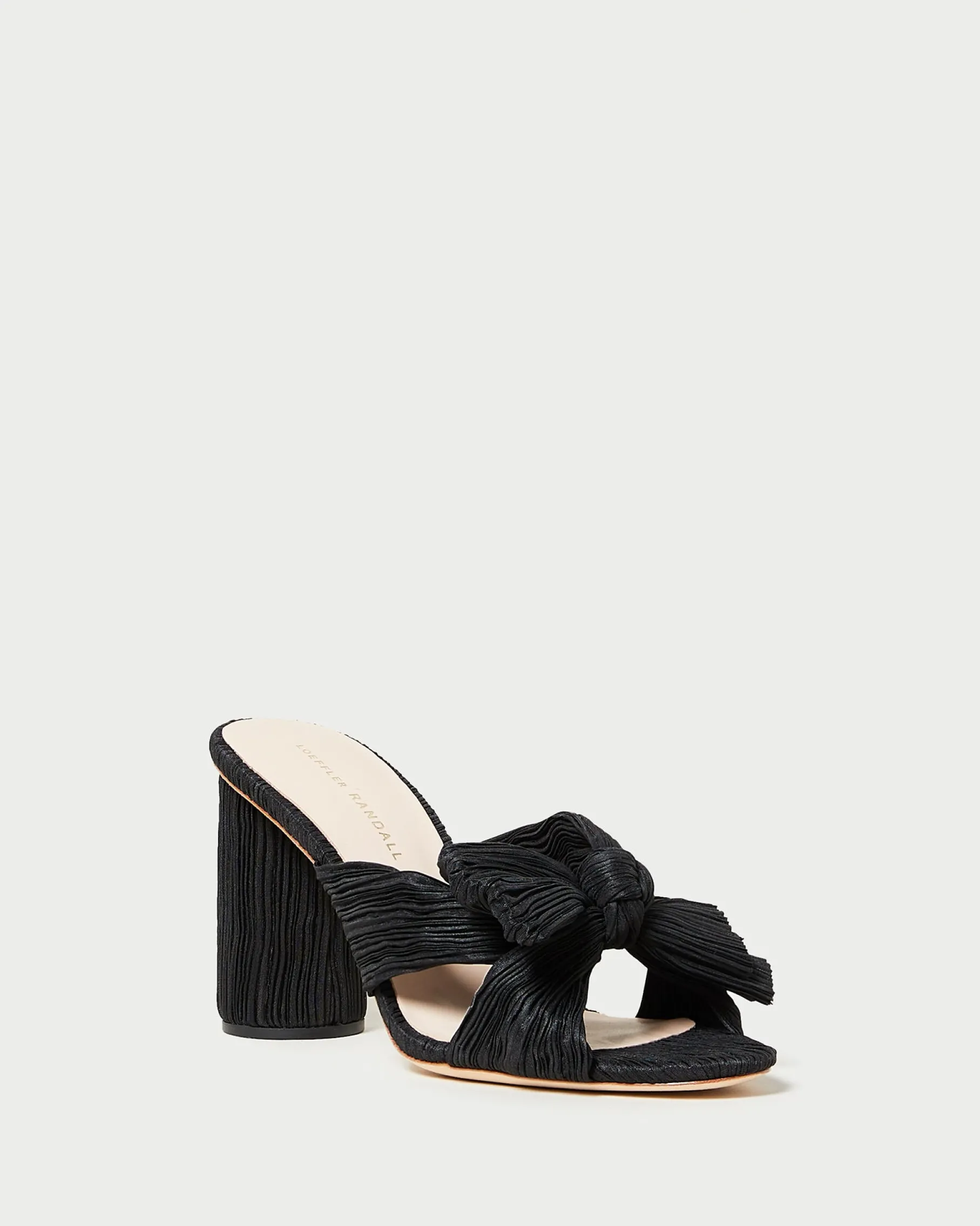 Penny Gold Pleated Bow Heel