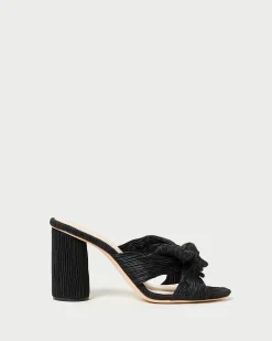 Penny Gold Pleated Bow Heel