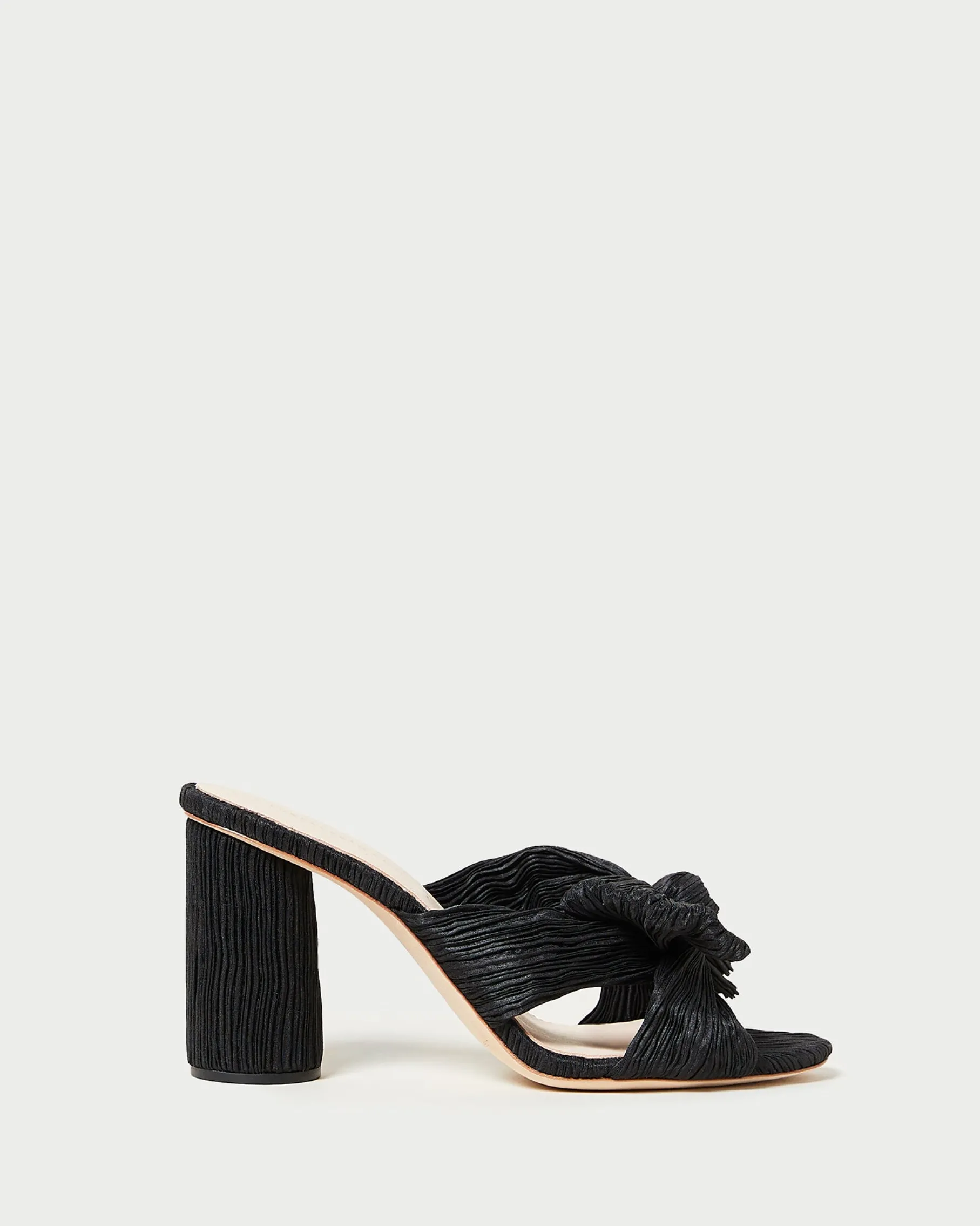 Penny Gold Pleated Bow Heel