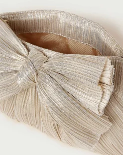 Rayne Blue Floral Bow Clutch