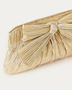 Rayne Brown Gingham Bow Clutch