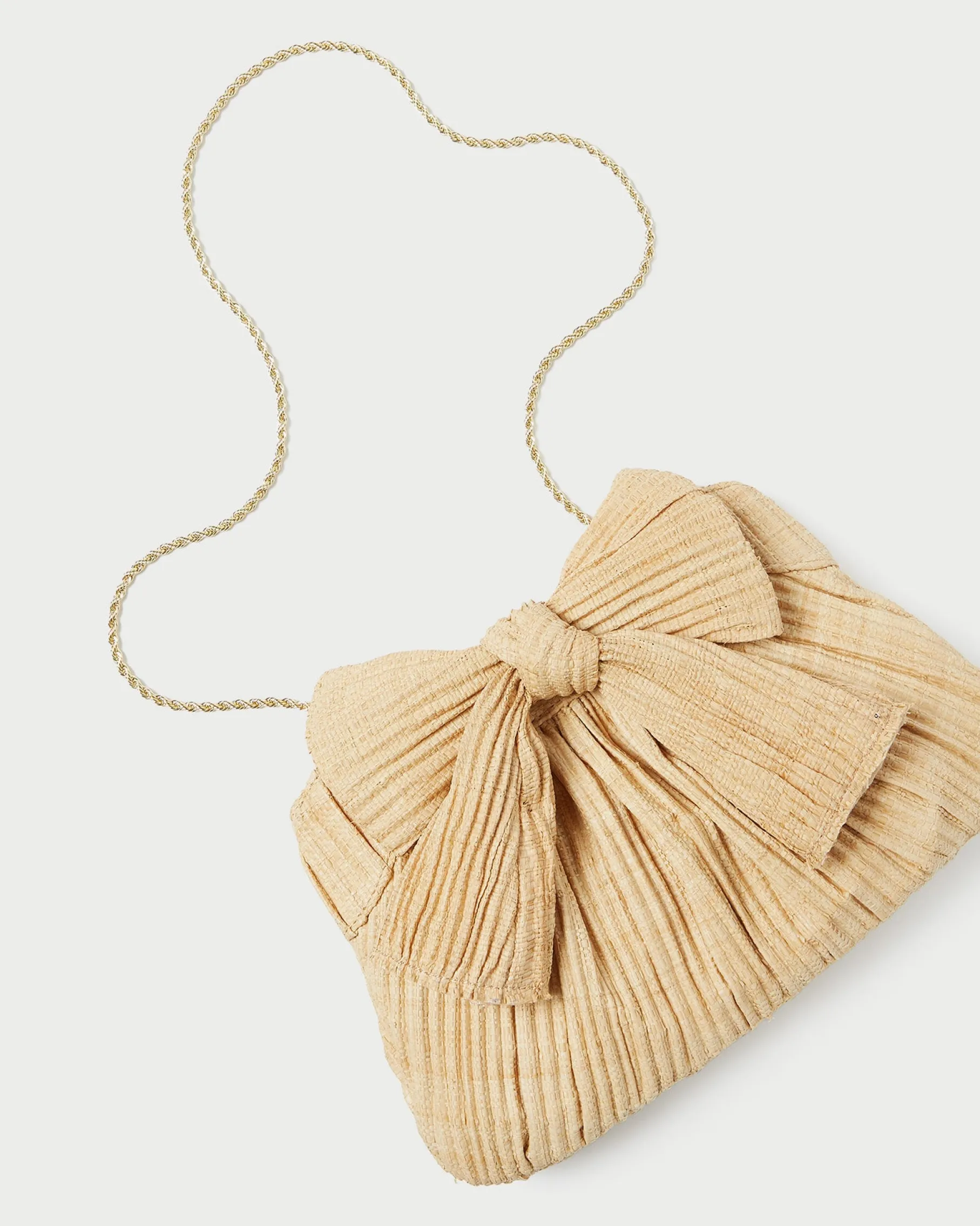 Rayne Platinum Bow Clutch
