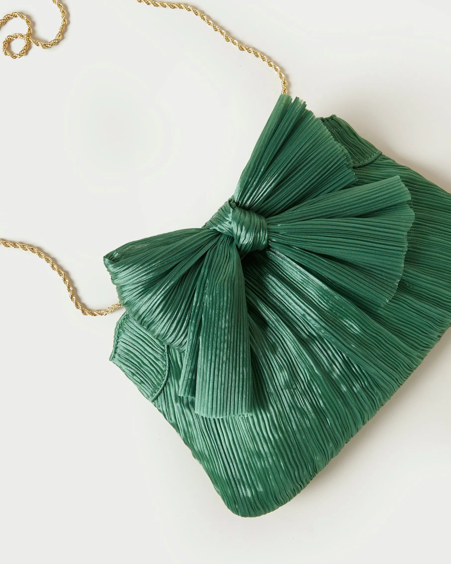 Rayne Sage Bow Clutch
