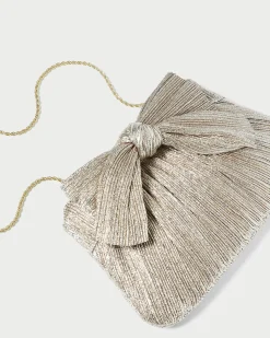 Rayne White Lace Bow Clutch