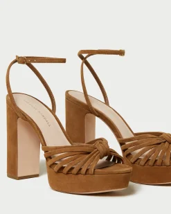 Rivka Black Suede Platform Sandal
