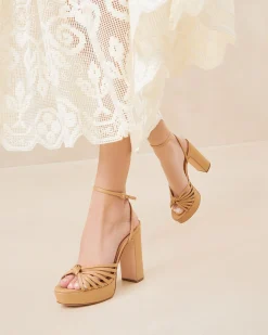 Rivka Cacao Knot Platform Sandal
