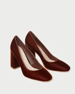 Rue Black Suede Heeled Pump