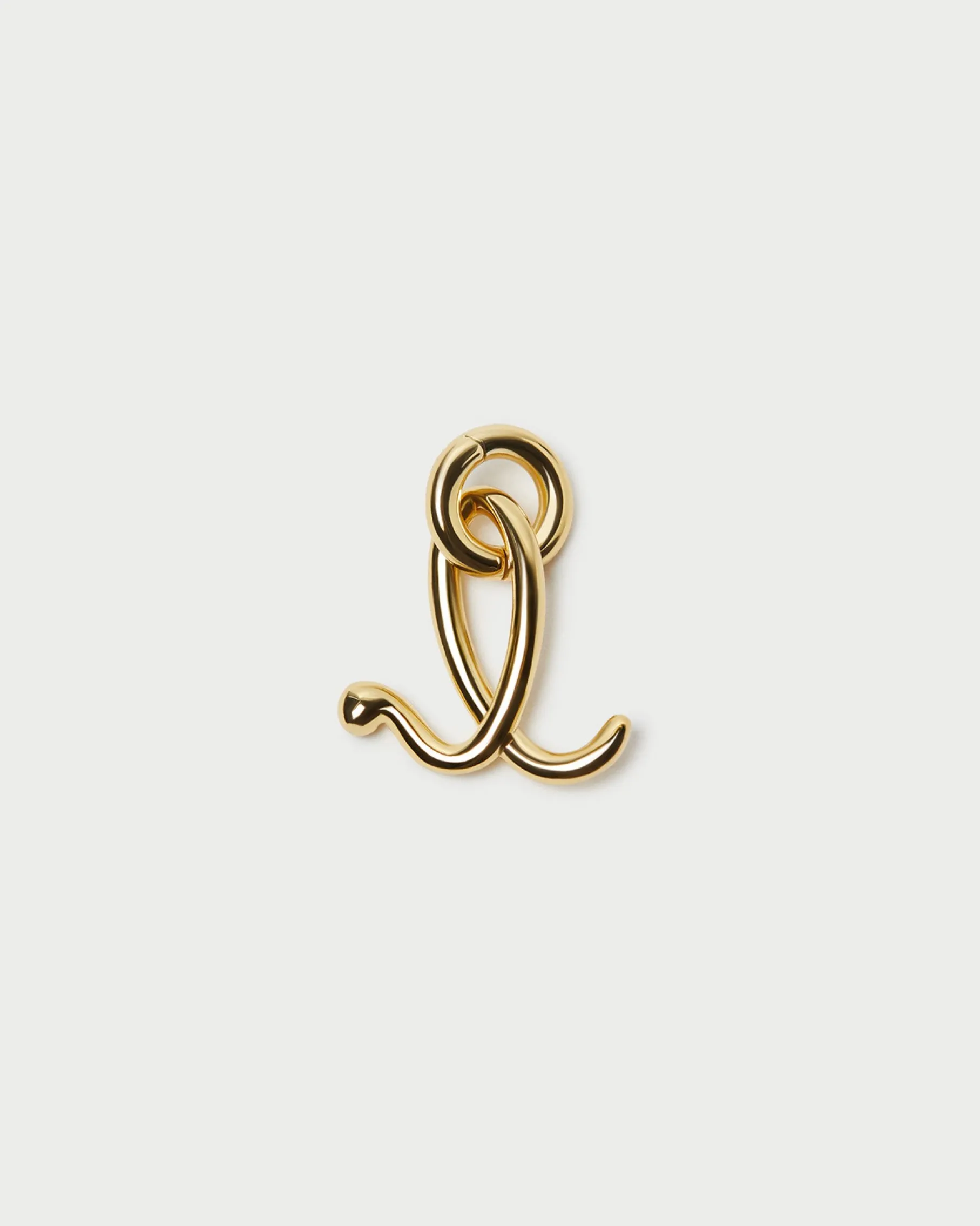 Small Gold Letter "F" Charm