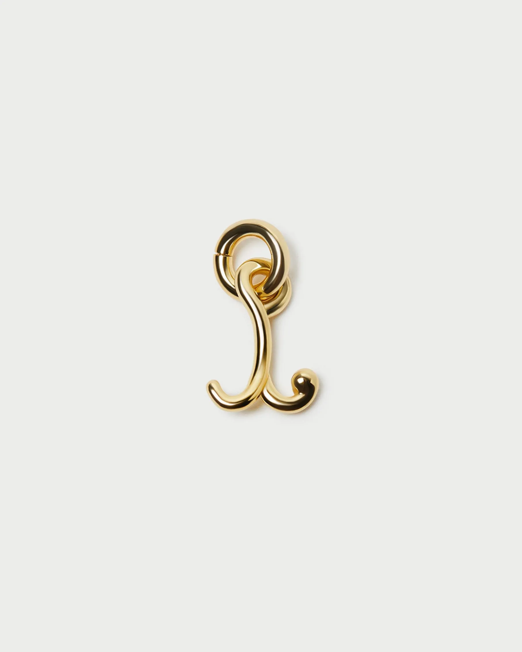 Small Gold Letter "F" Charm