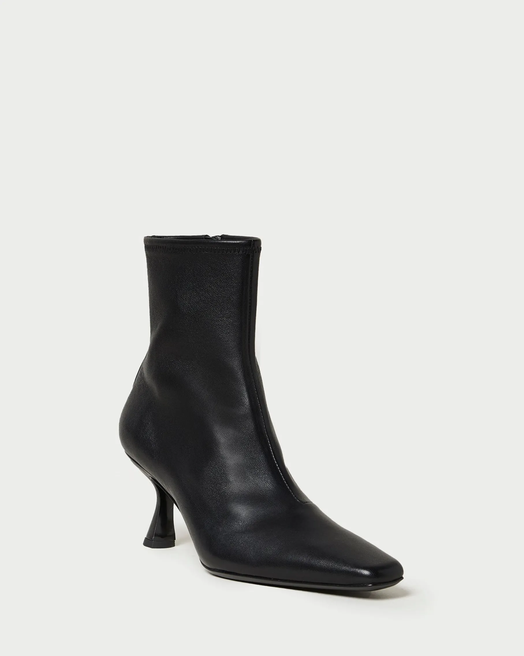 Thandy Black Curved Heel Bootie