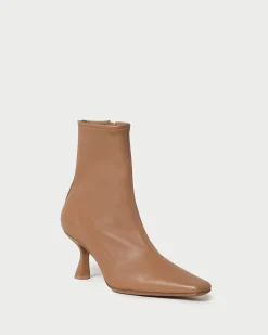 Thandy Black Curved Heel Bootie