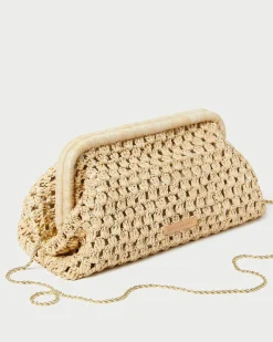Trudie Blue Crochet Frame Clutch