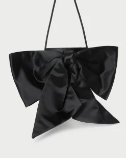 Violet Cream Satin Bow Crossbody