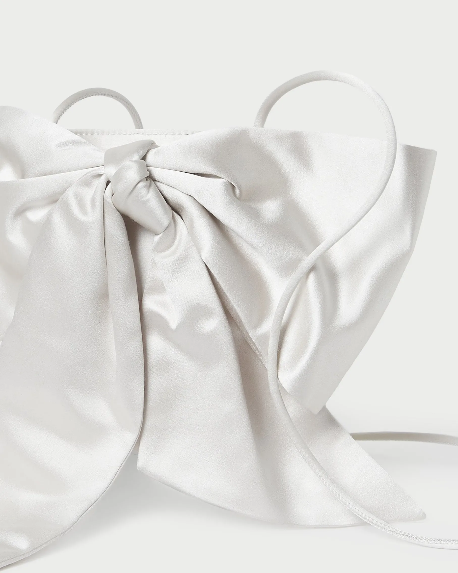 Violet Cream Woven Bow Crossbody