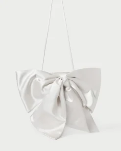 Violet Cream Woven Bow Crossbody