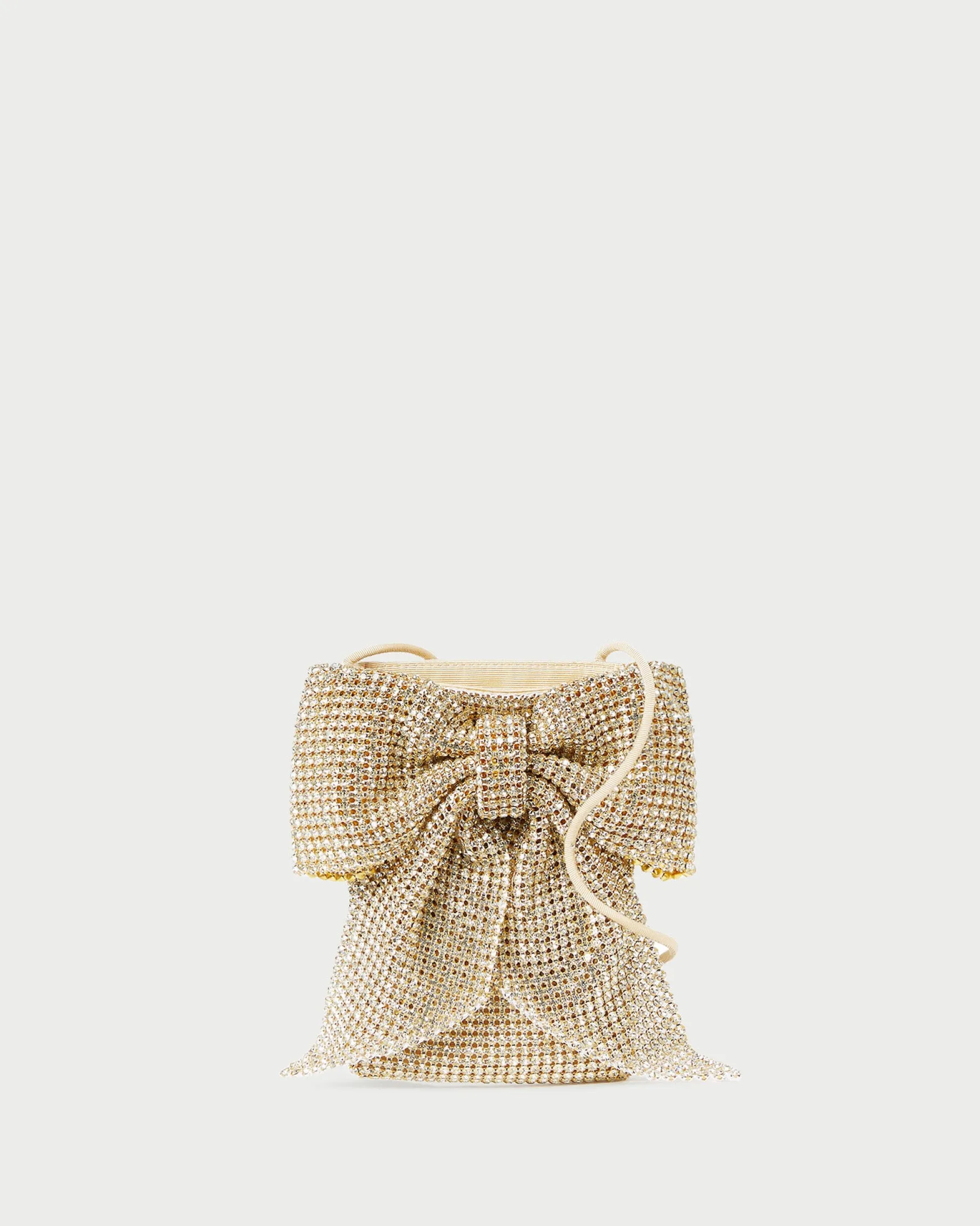 Violet Gold Diamanté Bow Crossbody
